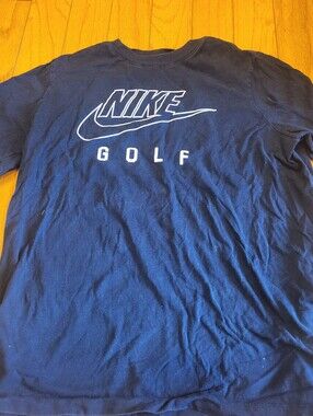 Nike Navy and White Golf Logo T-Shirt